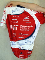 Cycling team peddling Nobel jerseys